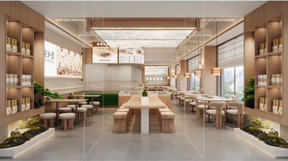 仨兄弟连锁餐饮 · 门店空间设计施工 效果图 3